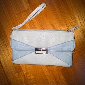 Small color block clutch